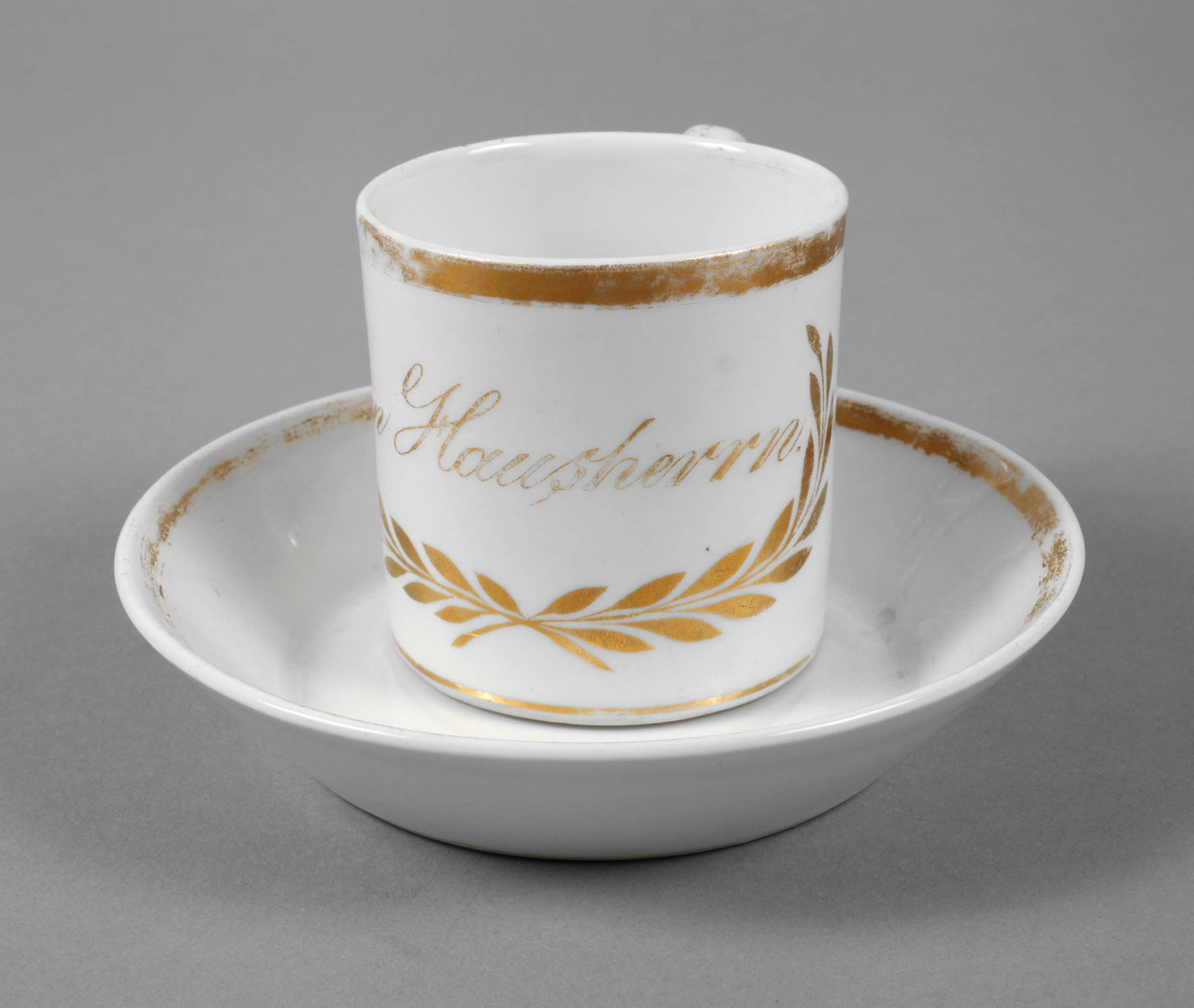 Meissen Zylindertasse ”Dem Hausherrn”