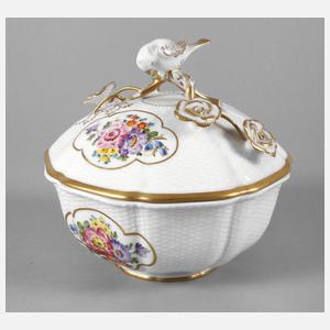 Deckeldose mit Vogelknauf