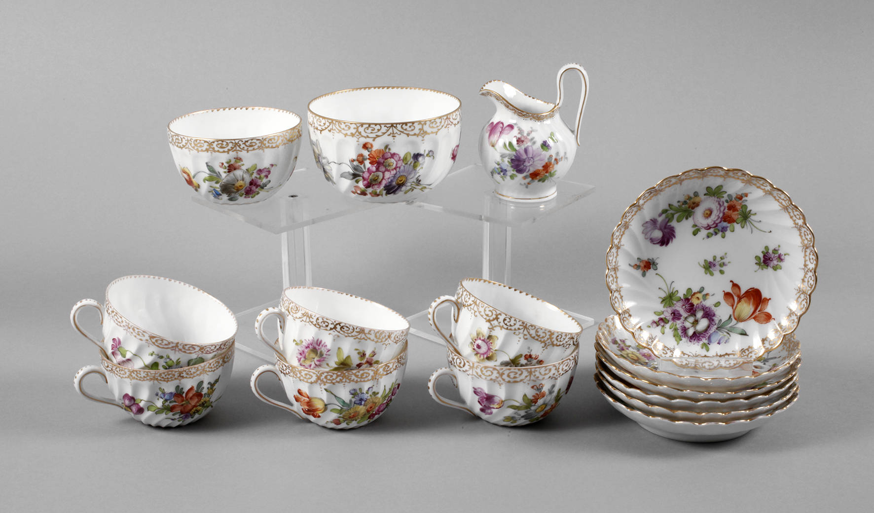 Dresden Restservice Handmalerei