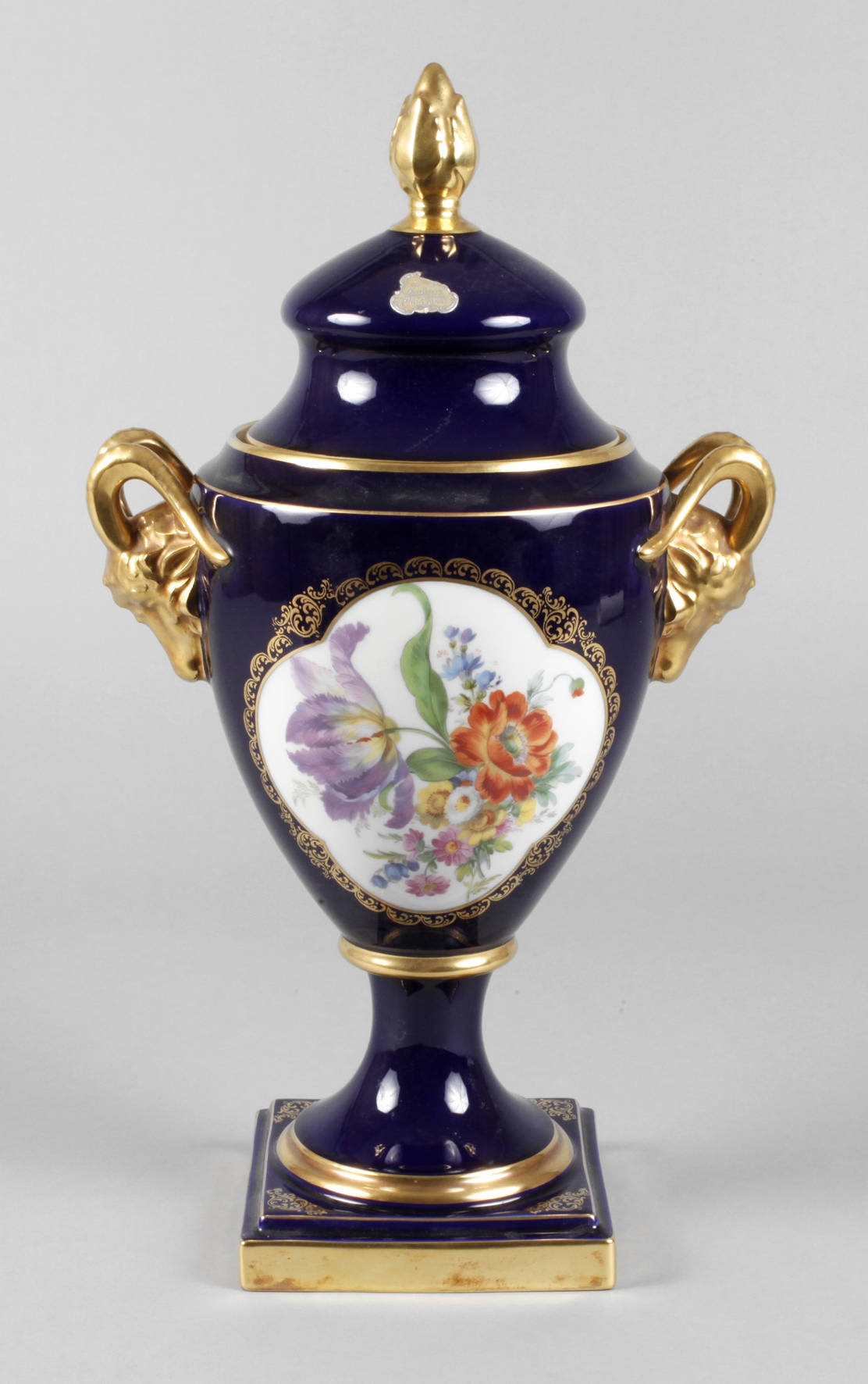 Lindner große Amphorenvase Kobalt