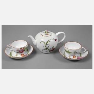 Meissen Kännchen und zwei Tassen