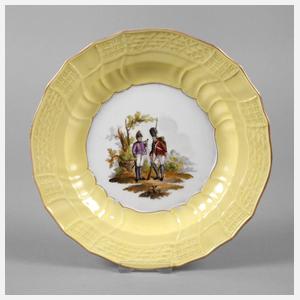 Meissen Teller Soldatenmotiv