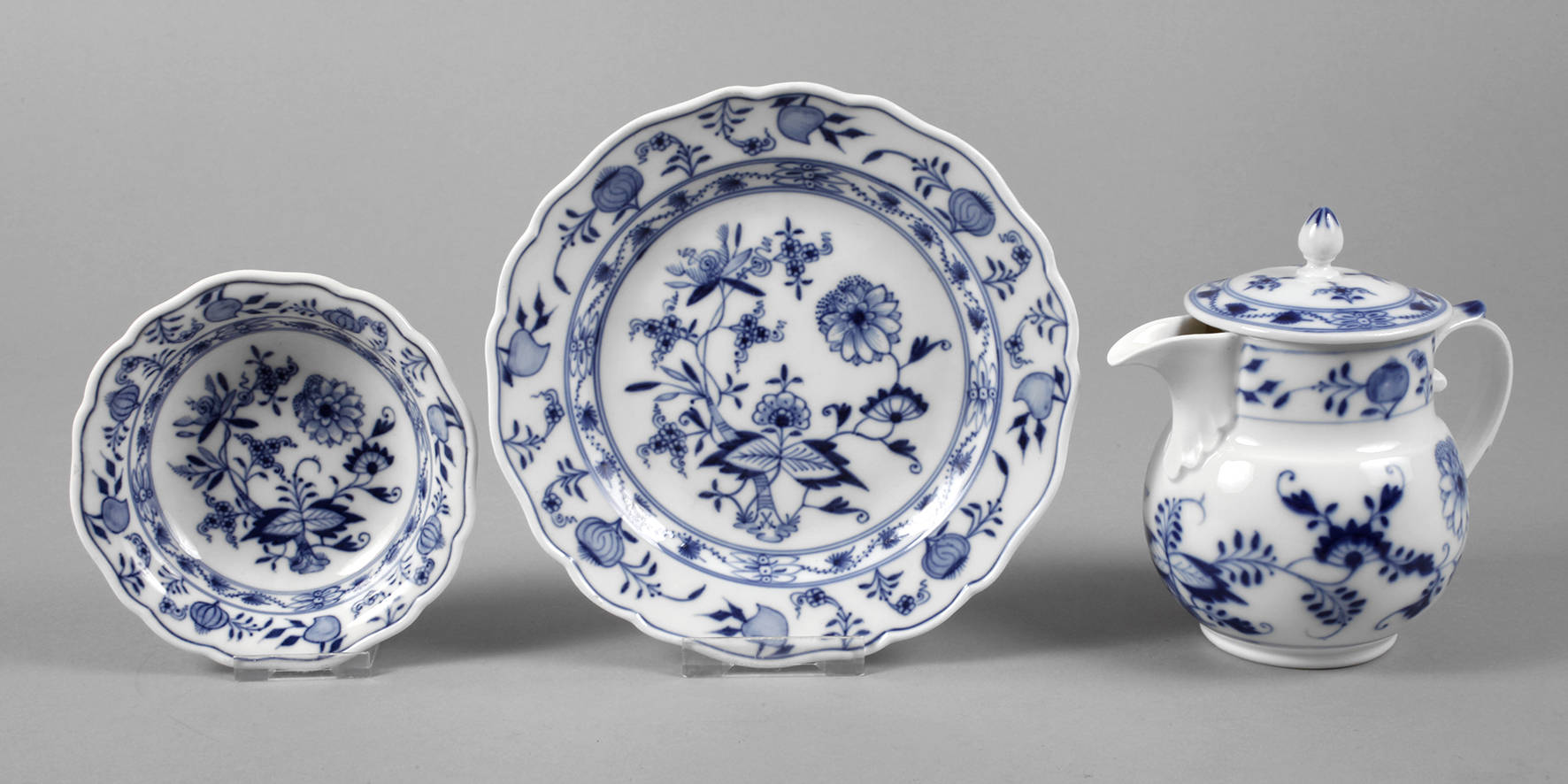 Meissen drei Teile Zwiebelmuster