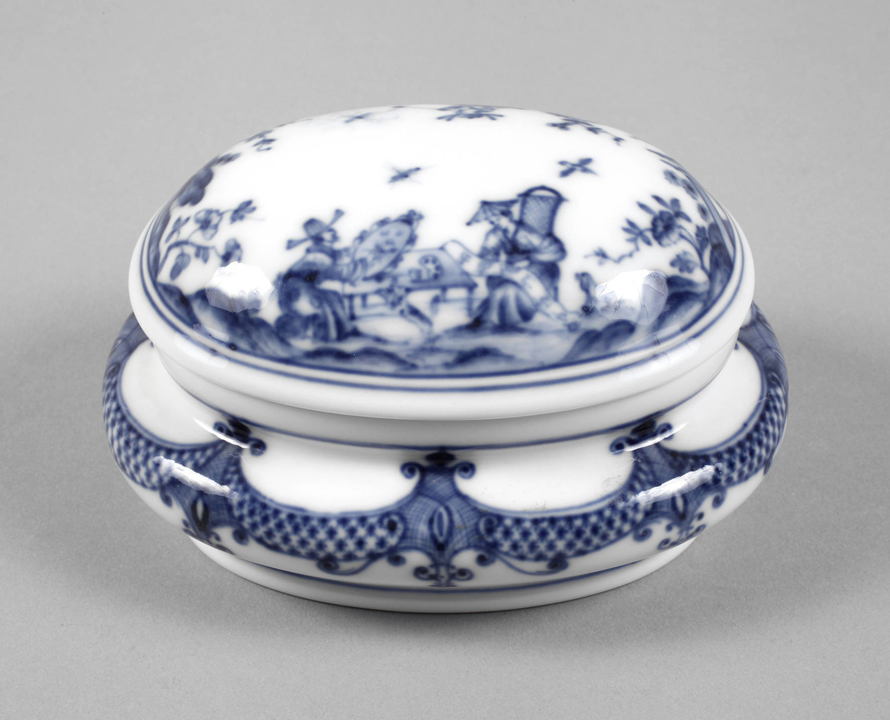 Meissen Deckeldose Chinoiserie