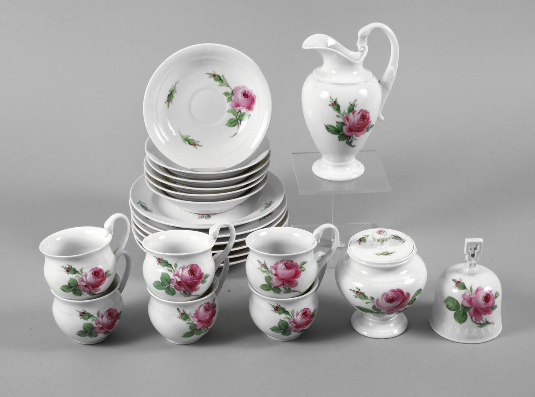 Meissen Restservice ”Rote Rose”