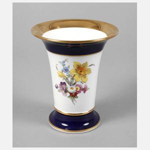 Meissen Trichtervase Kobaltrand