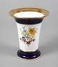 Meissen Trichtervase Kobaltrand