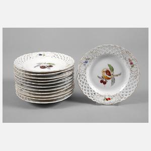 Meissen zwölf Dessertteller