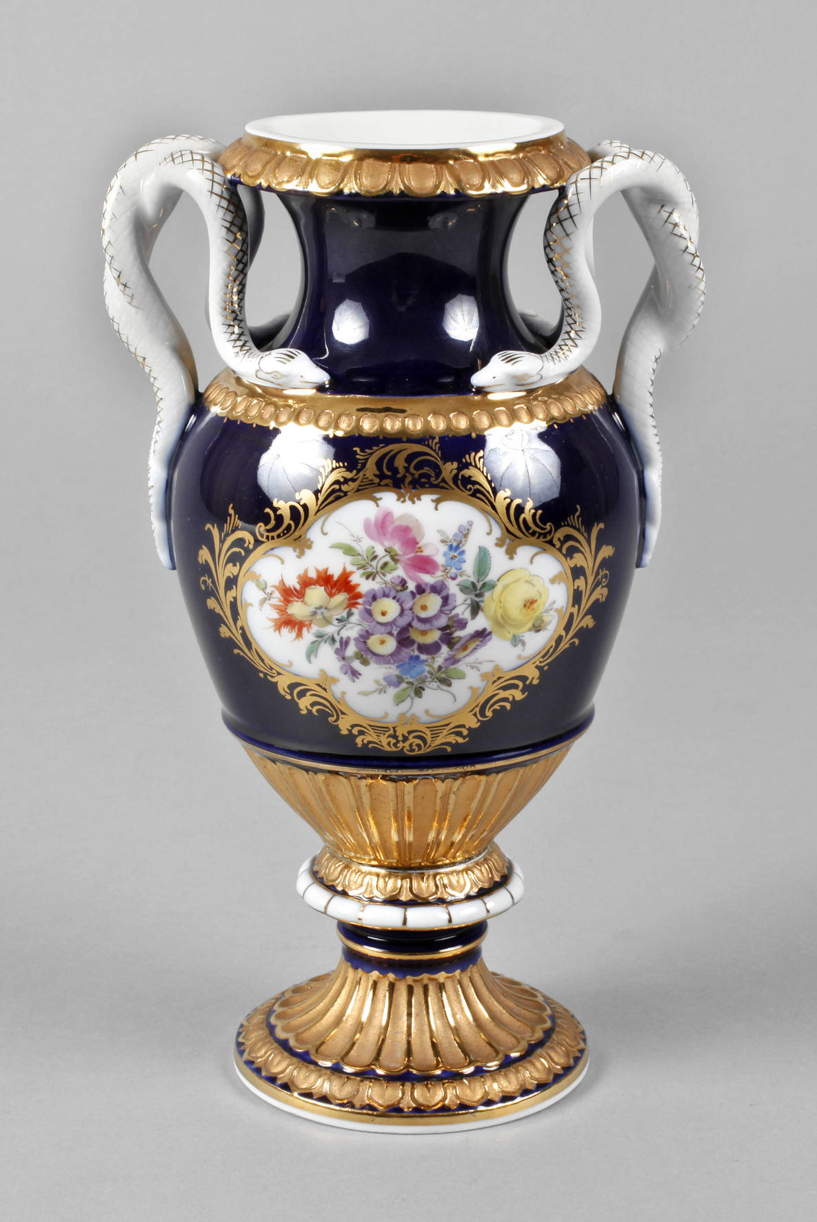 Meissen kleine Schlangenhenkelvase