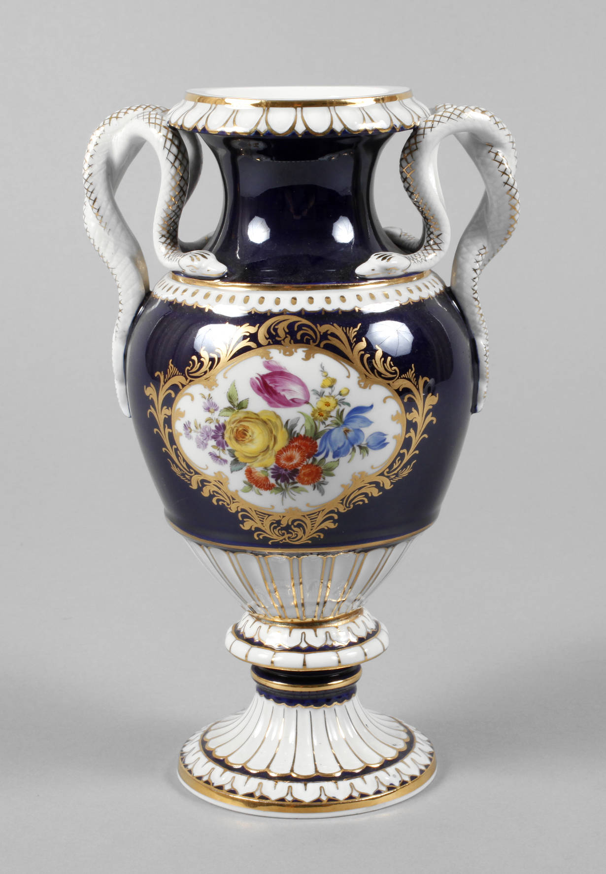 Meissen kleine Schlangenhenkelvase