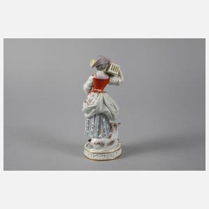 Meissen Schäferin mit Vogelkäfig