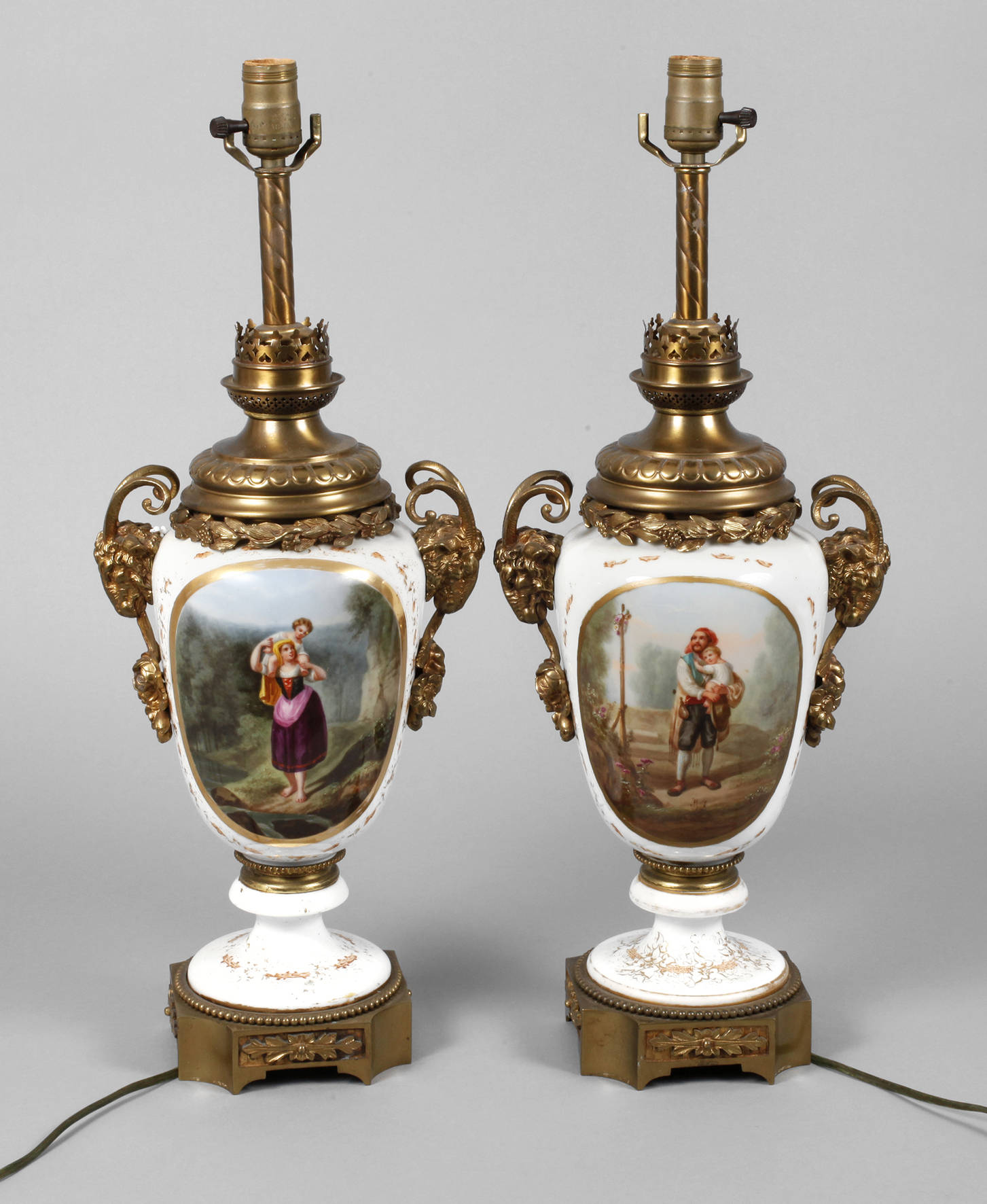 Paar Lampenfüße Napoleon III.
