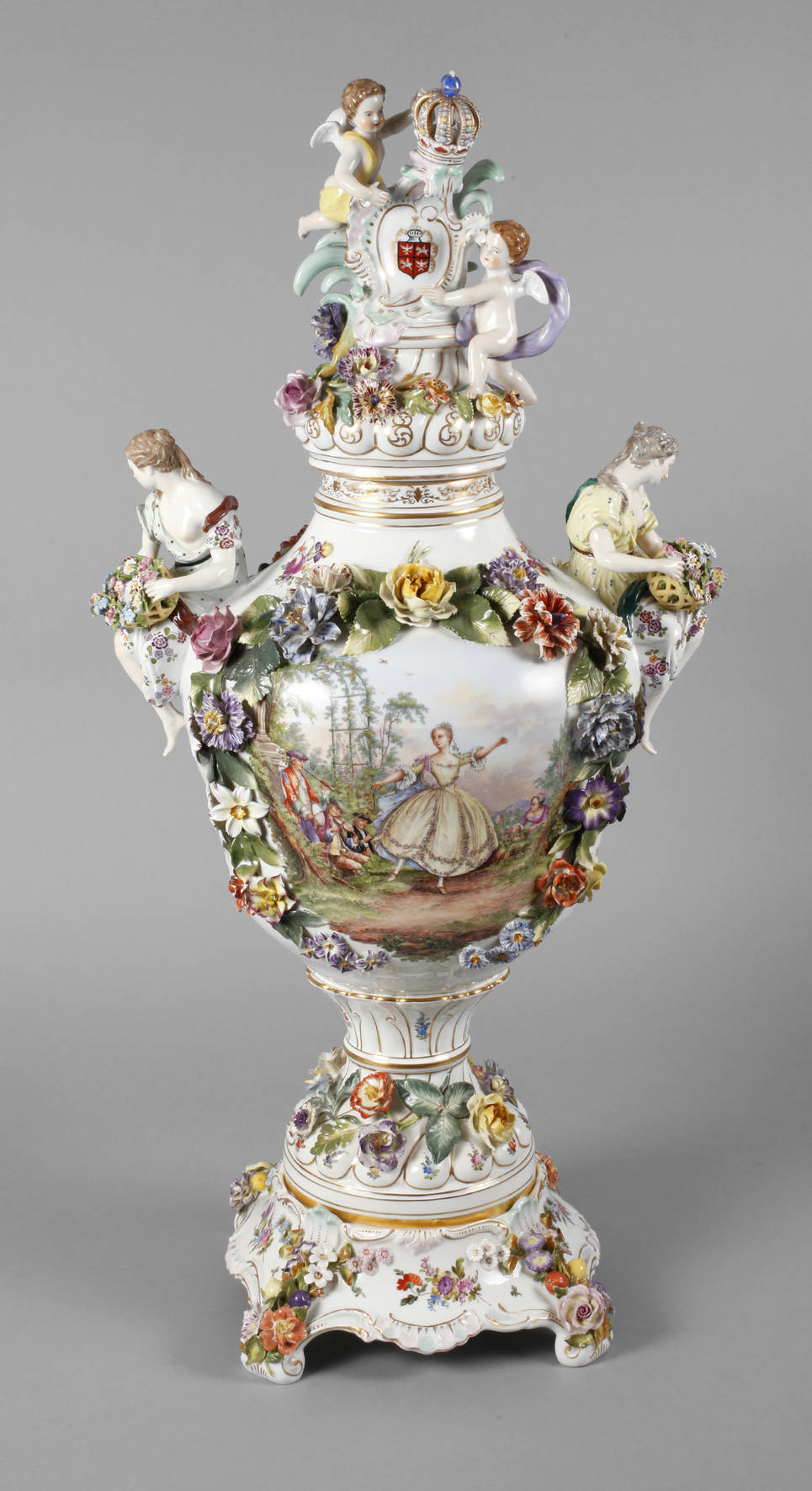 Potschappel Dresden übergroße Prunkvase