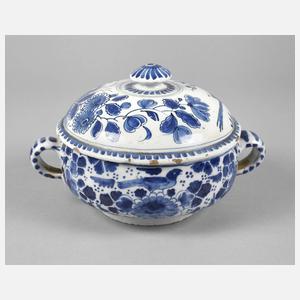 Fayence-Deckelterrine Italien