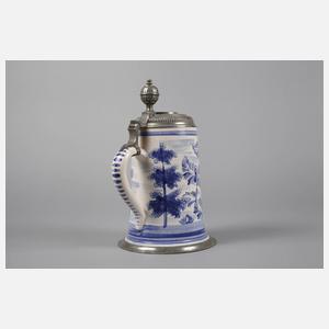 Großer Bayreuther Fayencewalzenkrug