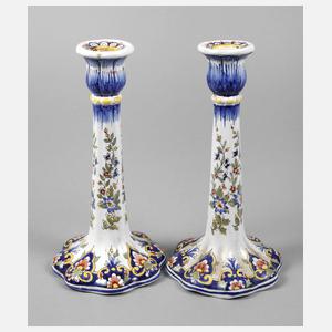 Paar Leuchter Fayence