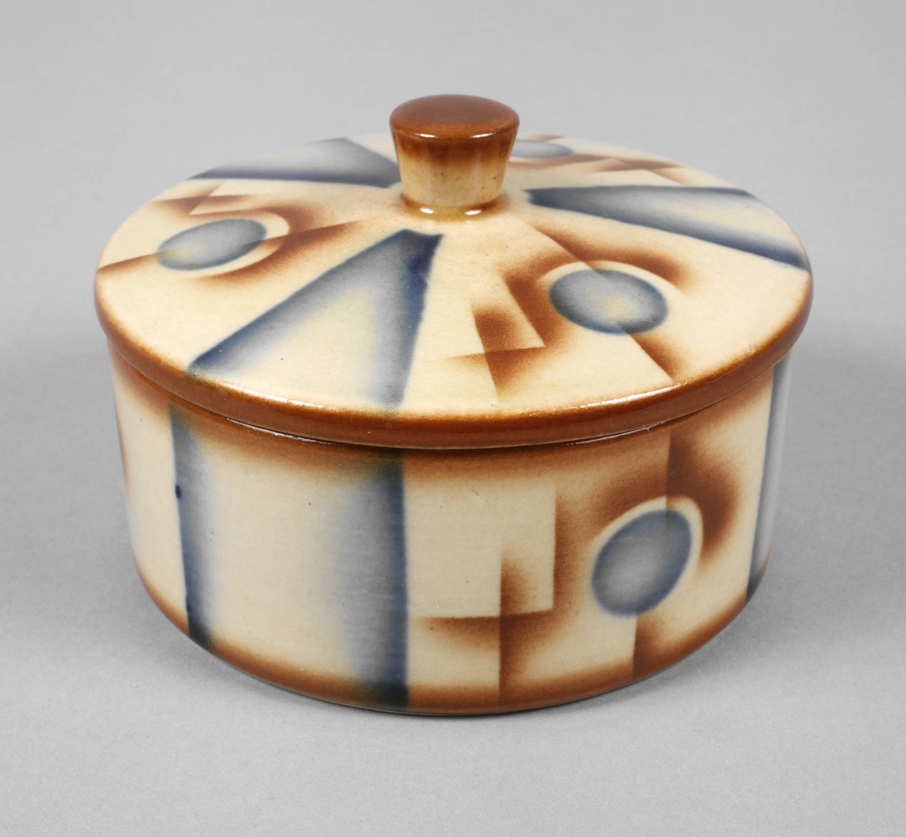 Bunzlau Deckeldose Art déco