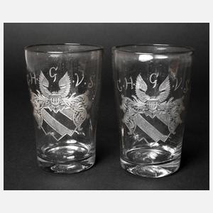 Zwei Wappengläser