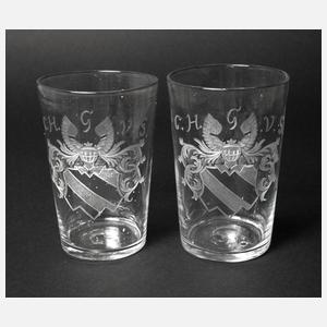 Zwei Wappengläser