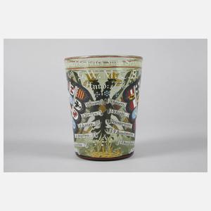 Lobmeyr Wien großes Wappenglas