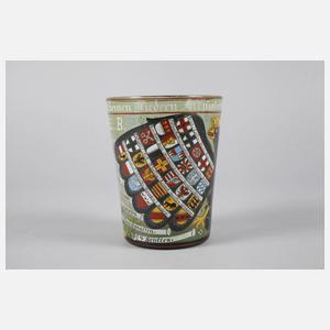 Lobmeyr Wien großes Wappenglas