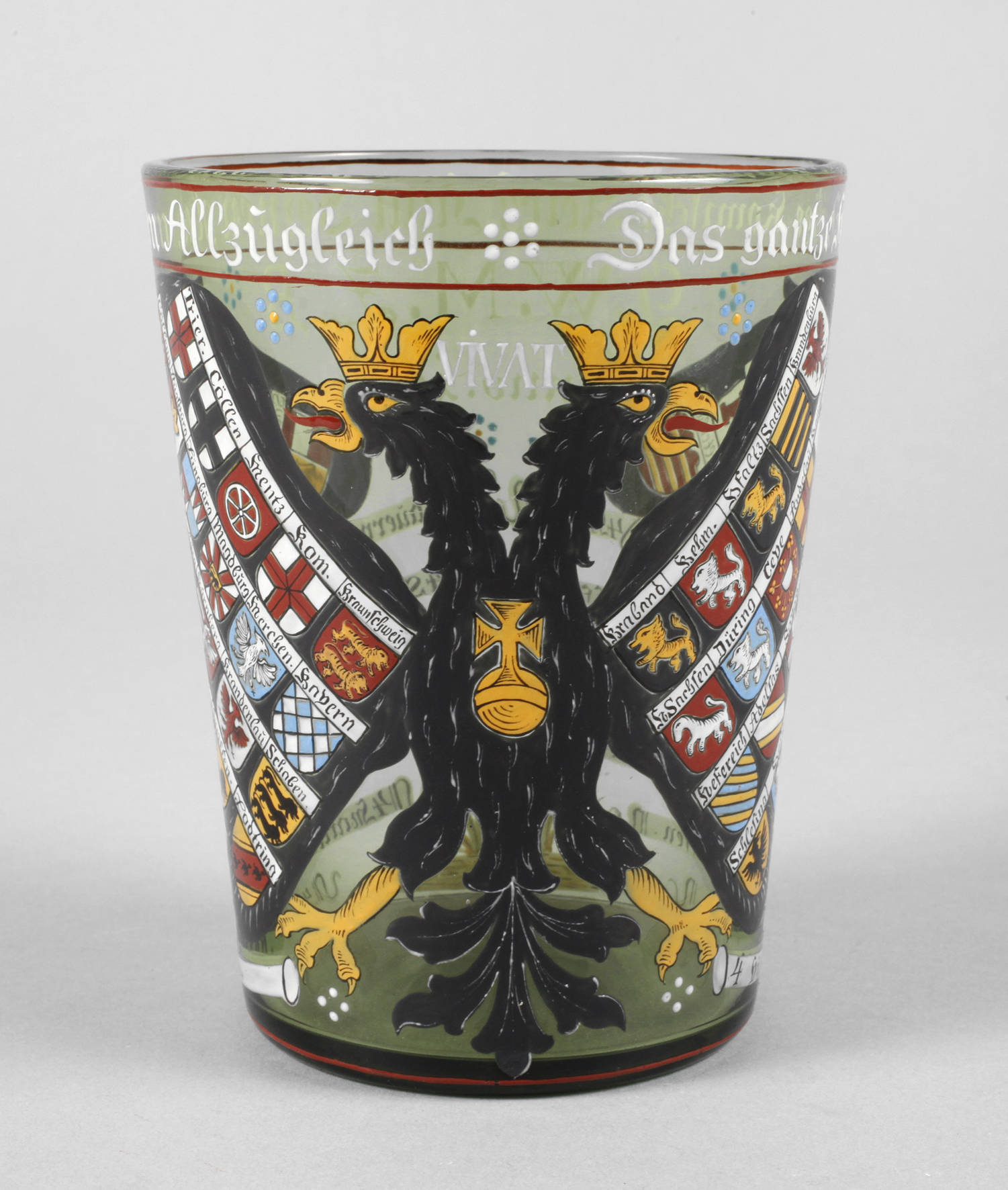 Lobmeyr Wien großes Wappenglas