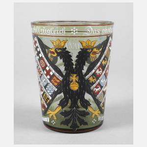 Lobmeyr Wien großes Wappenglas