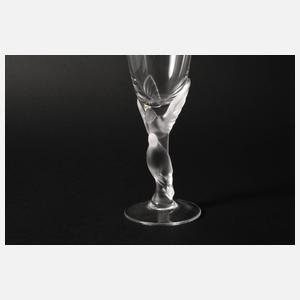 Fabergé fünf Sektflöten und neun Weingläser