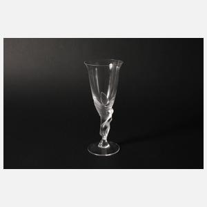 Fabergé fünf Sektflöten und neun Weingläser