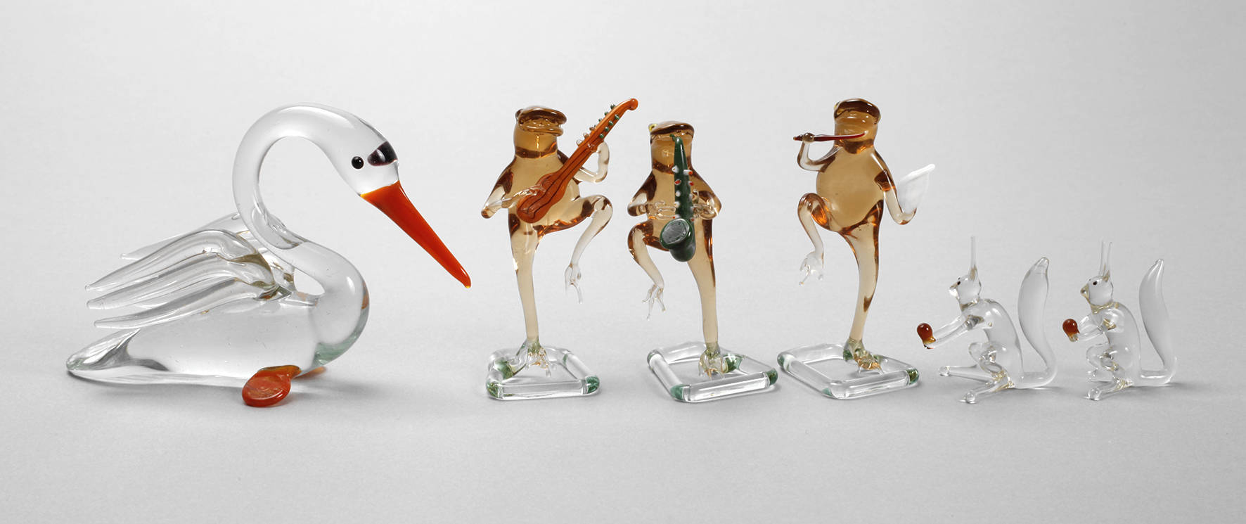 Lauscha sechs Tierfiguren