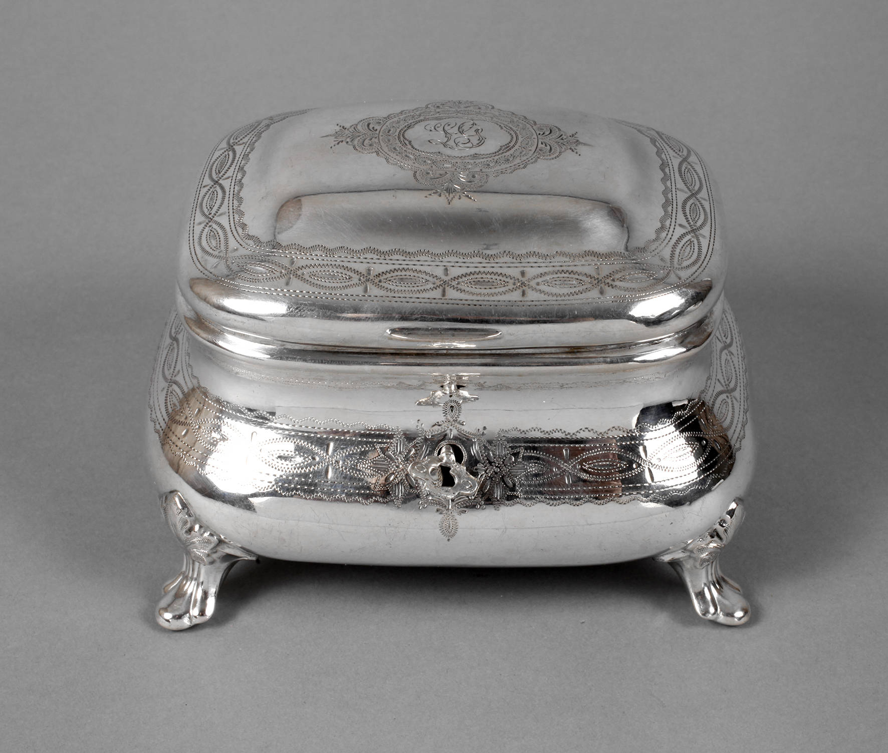 Silber Zuckerdose Biedermeier