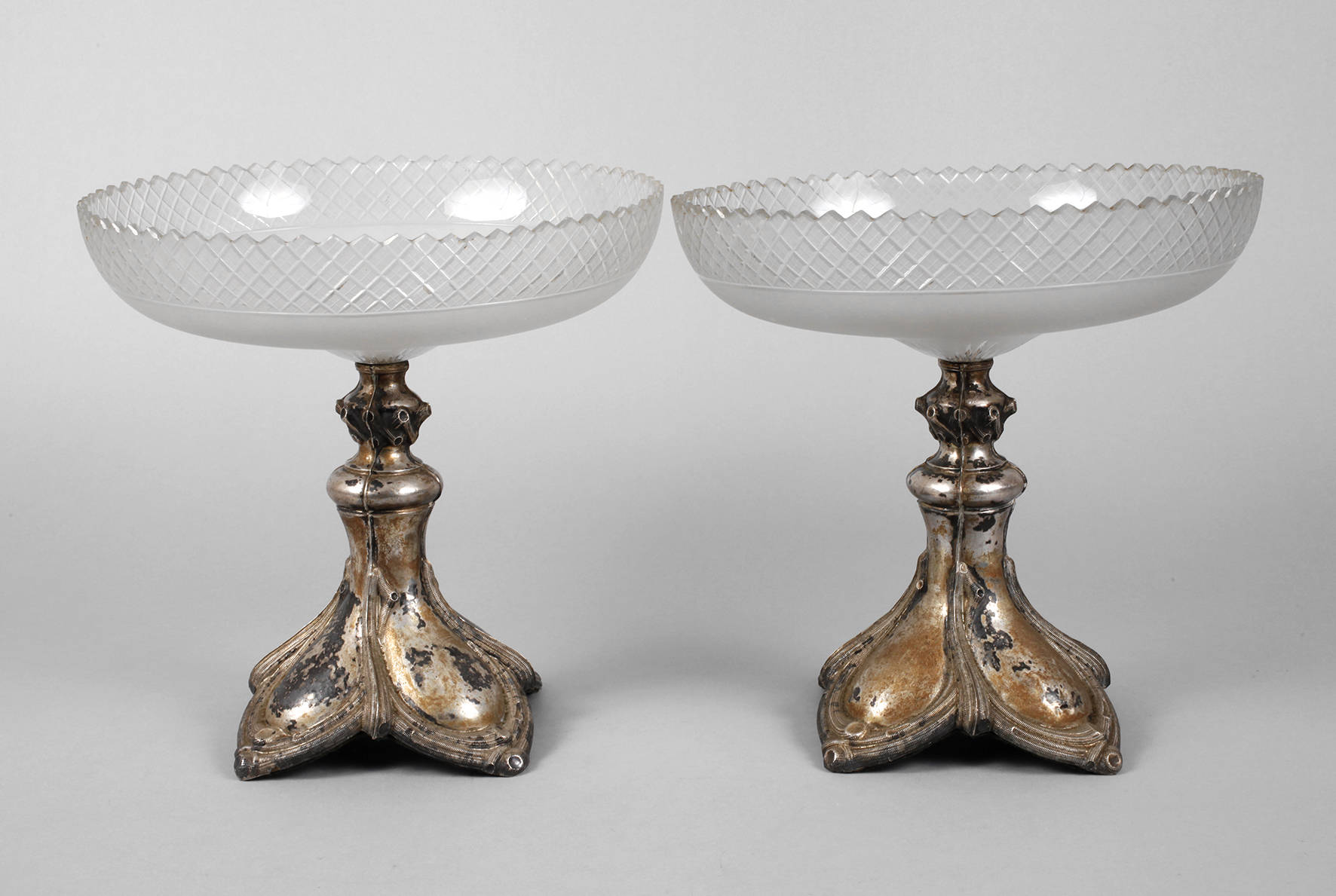 Paar Tafelaufsätze Silber