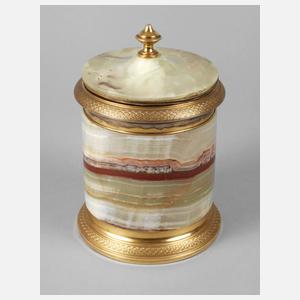 Tabakdose Silber und Onyx