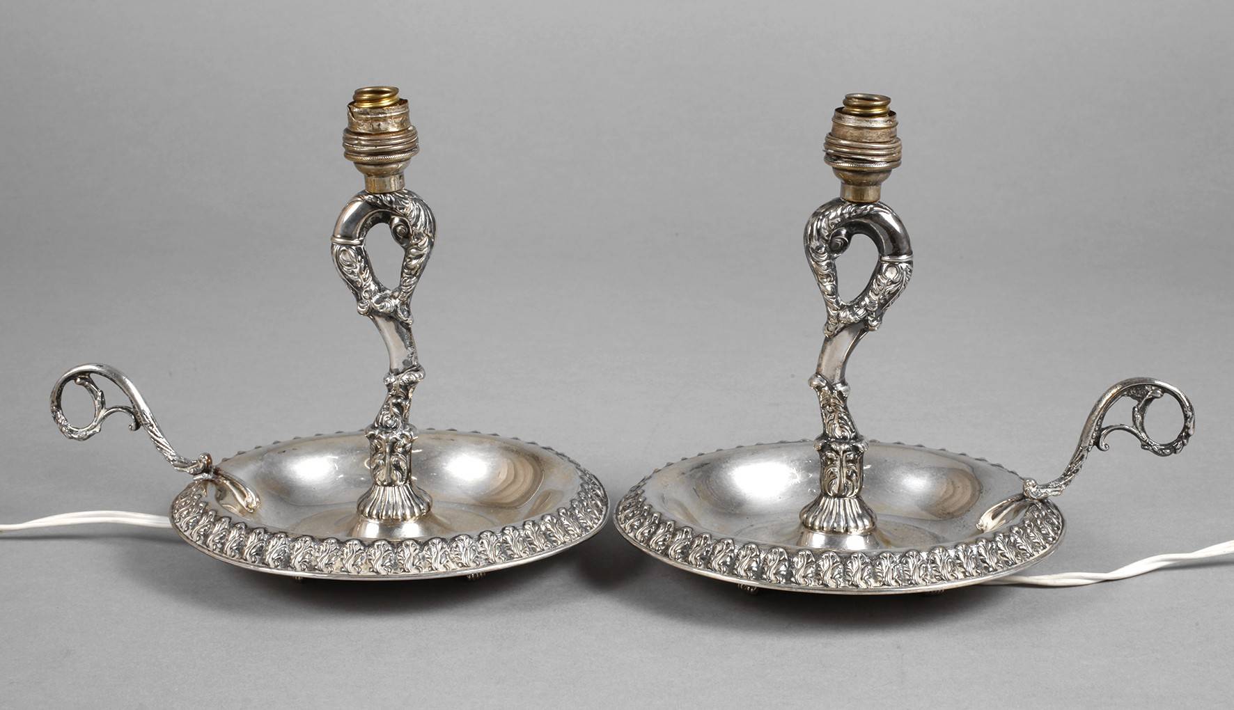 Paar Silberlampen Italien