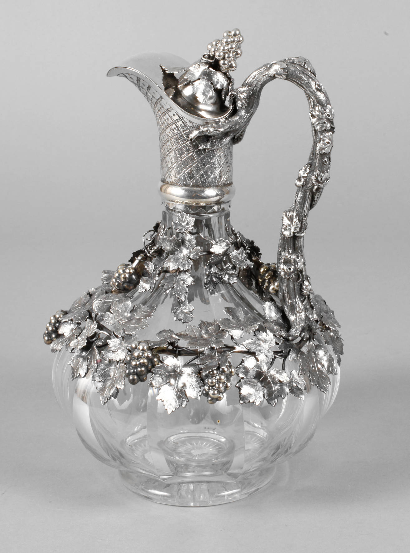 Weinkaraffe mit Silbermontierung