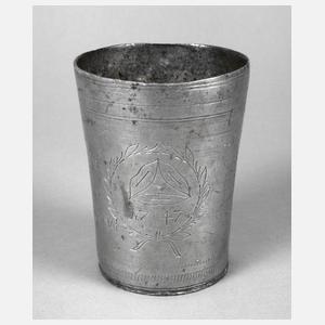 Großer Zinnzunftbecher der Weber von Elster