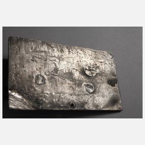 Kleine Bildplatte Zinn