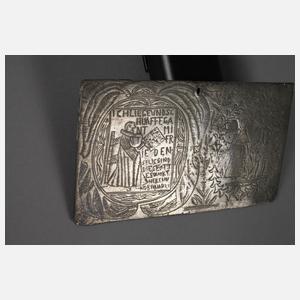 Kleine Bildplatte Zinn