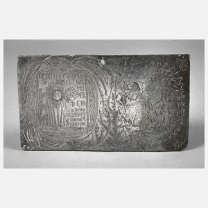 Kleine Bildplatte Zinn