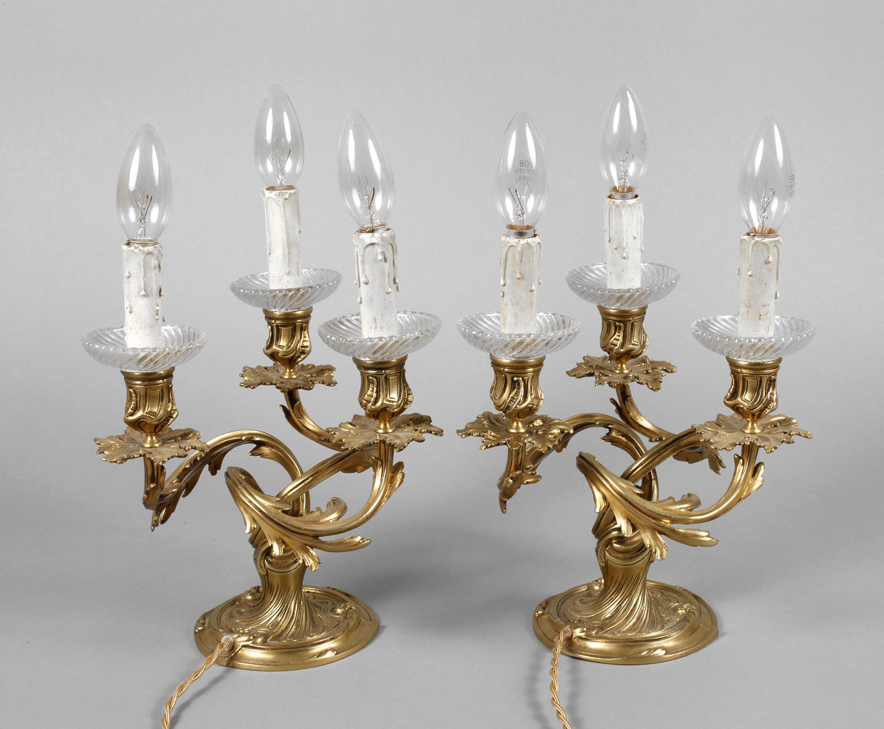 Christofle Paris Paar Tischlampen