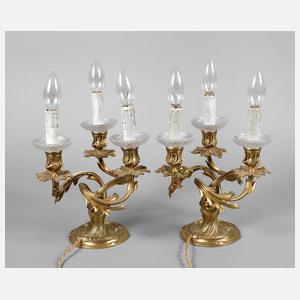 Christofle Paris Paar Tischlampen