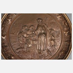 Zwei große Wandplatten Historismus