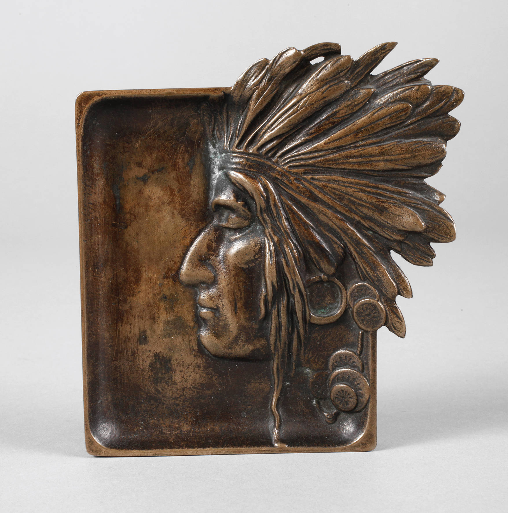 Bronzeschale Indianerkopf