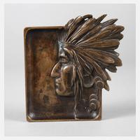 Bronzeschale Indianerkopf111