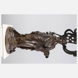 Paar große figürliche Girandolen