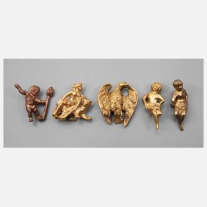 Fünf Miniaturbronzen
