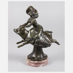 Louis-Emile Cacheux, Ritt auf dem Glücksschwein