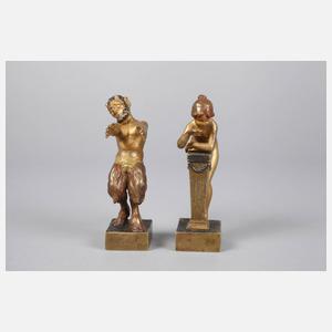 Paar erotische Wiener Bronzen als Pendants