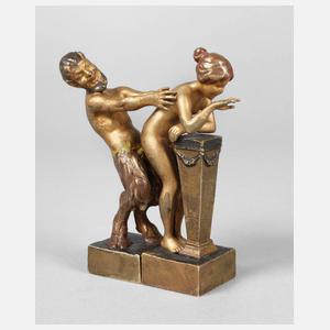 Paar erotische Wiener Bronzen als Pendants