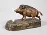 Wiener Bronze Tischklingel mit Wildschwein